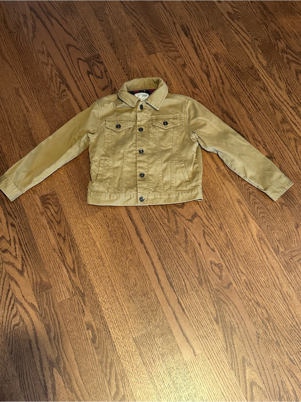 Children’s Place boys size 7/8 corduroy dark tan lined jacket